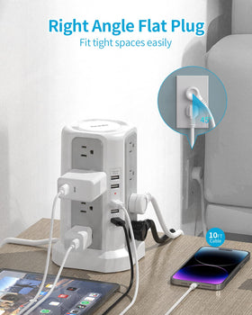 Five USB ports provide fast charging on the Fararaka unit.
