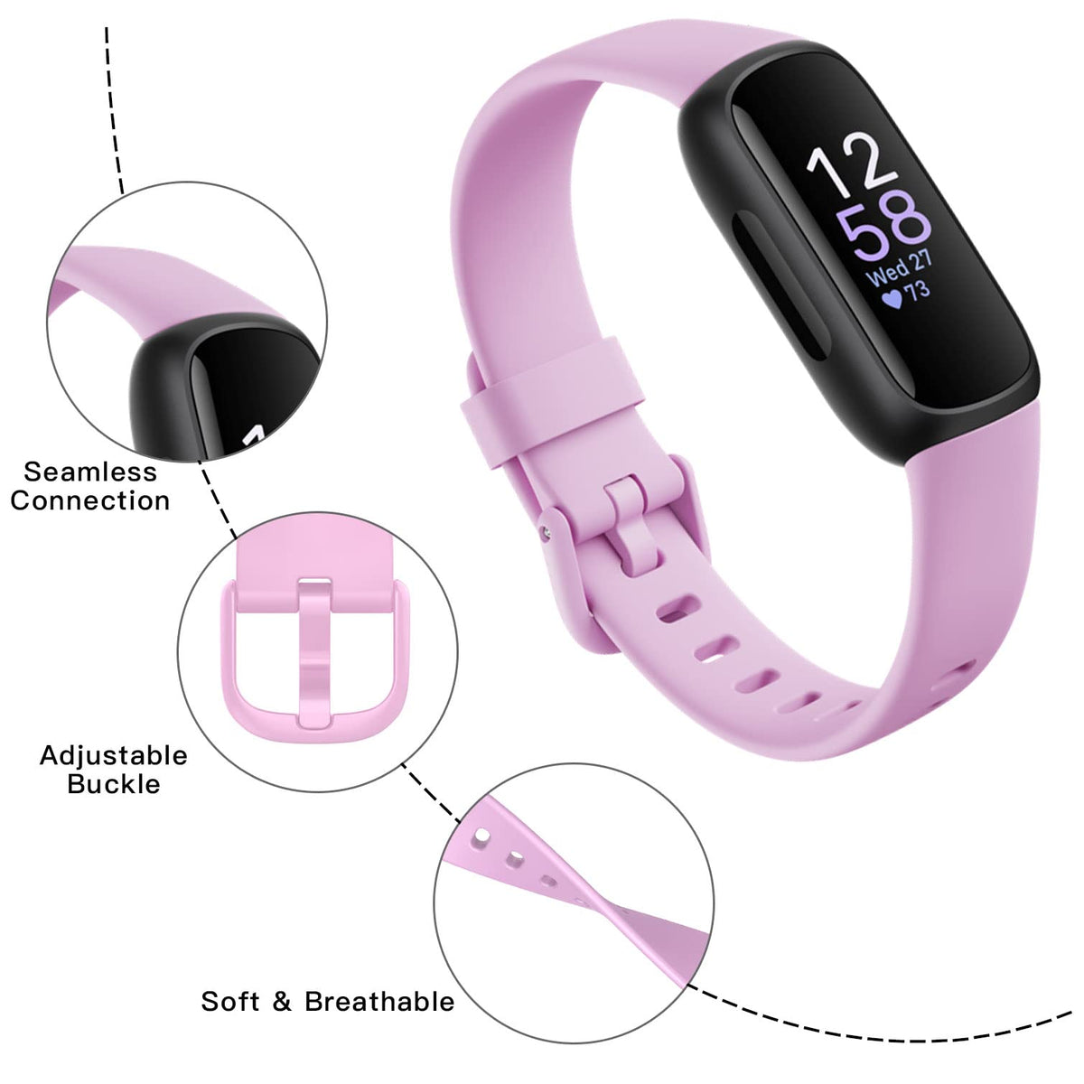 Farluya Inspire 3 large-size band fits 6.1–9.1 inch wrists.