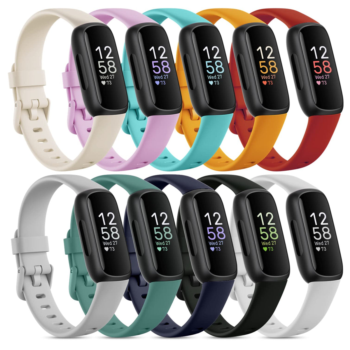 Farluya Inspire 3 soft silicone band for all-day comfort.