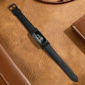 Farluya close-up of genuine leather texture highlighting softness and breathable comfort