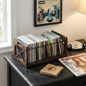 FARM IN 5-slot organizer keeps CDs and DVDs easily viewable and accessible