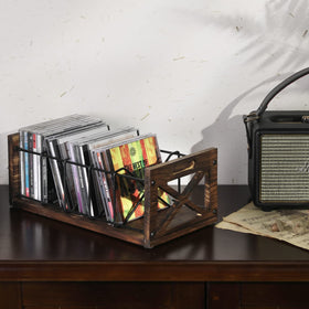 FARM IN barn door X-cross design adds nostalgic charm while keeping CDs upright
