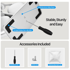 FARWAYVIEW size comparison with headphones shows compact footprint advantage