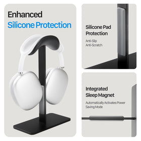 FARWAYVIEW with AirPods Max on desk demonstrating sleep mode convenience