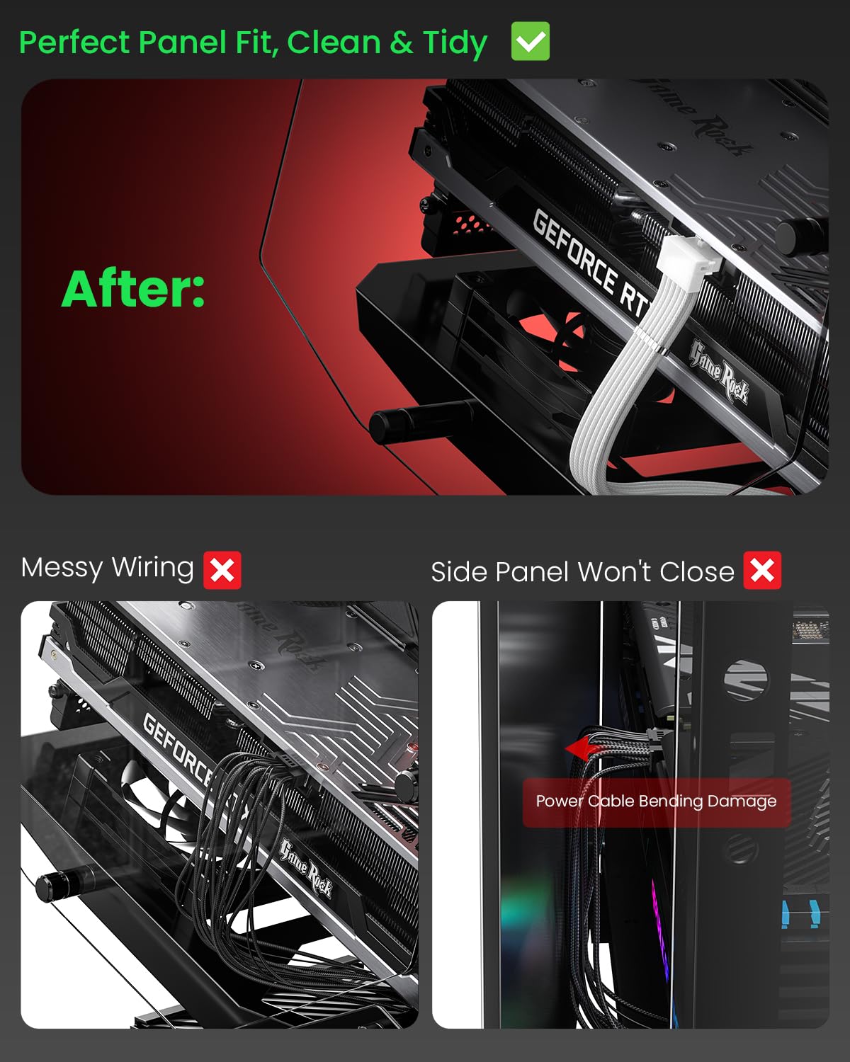 Fasgear 16AWG copper wires support up to 600W for high end GPUs