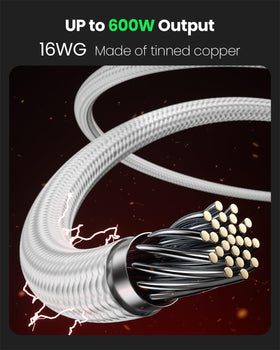 Fasgear 16AWG tin-plated copper wire for improved reliability and longevity.