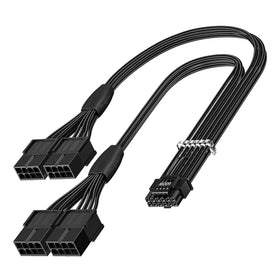 Fasgear 16pin to 4x8pin GPU extension showing clean, stable power for RTX GPUs.