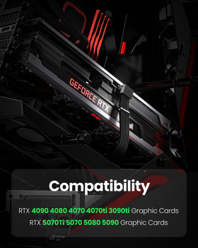 Nylon-braided Fasgear GPU cable for flexible and neat cable management