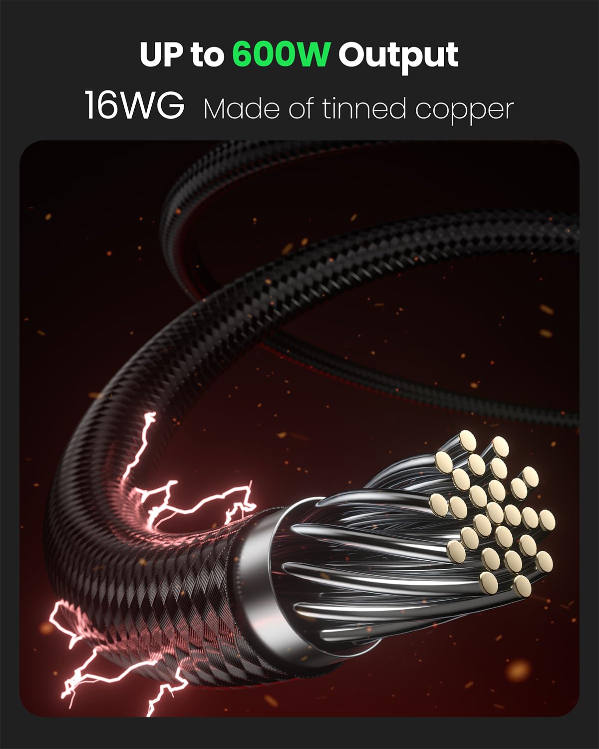 Three zinc-alloy combs help keep wires organized for better airflow.