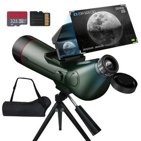 Fashionari Smart Telescope with 80mm aperture for bright lunar views.