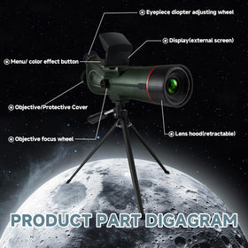 Fashionari Smart Telescope tripod included for stable long-distance viewing.