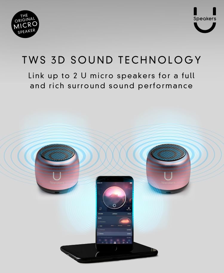Fashionit U Micro in hand playing music illustrating Fashionit clear sound in small form