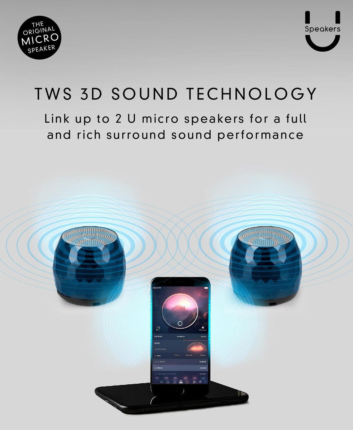 Fashionit paired speakers displaying TWS stereo setup for expanded audio field