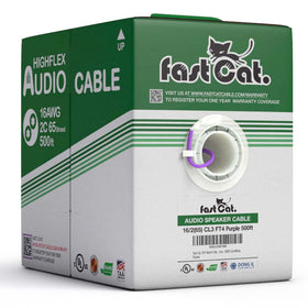 Fast Cat 16 AWG speaker wire with pure copper for reliable signal transmission.