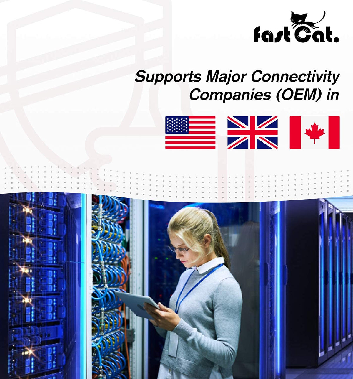 Fast Cat in-wall cable with CL3R FT4 rating for safe installations.