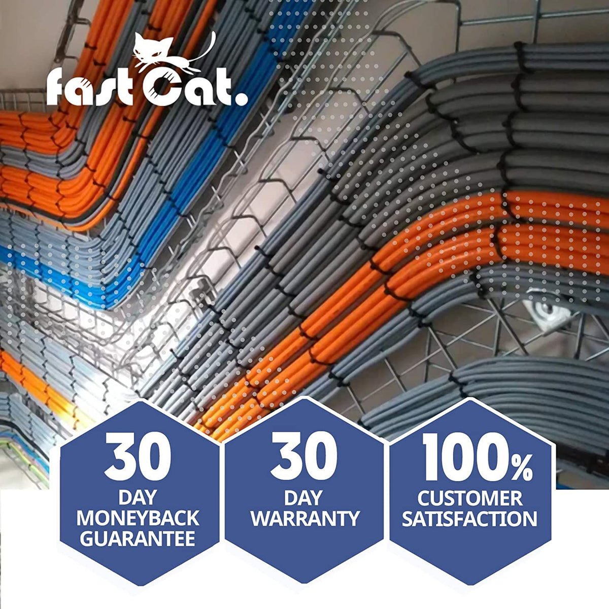 Fast Cat flexible wire bends around corners for easier installation.