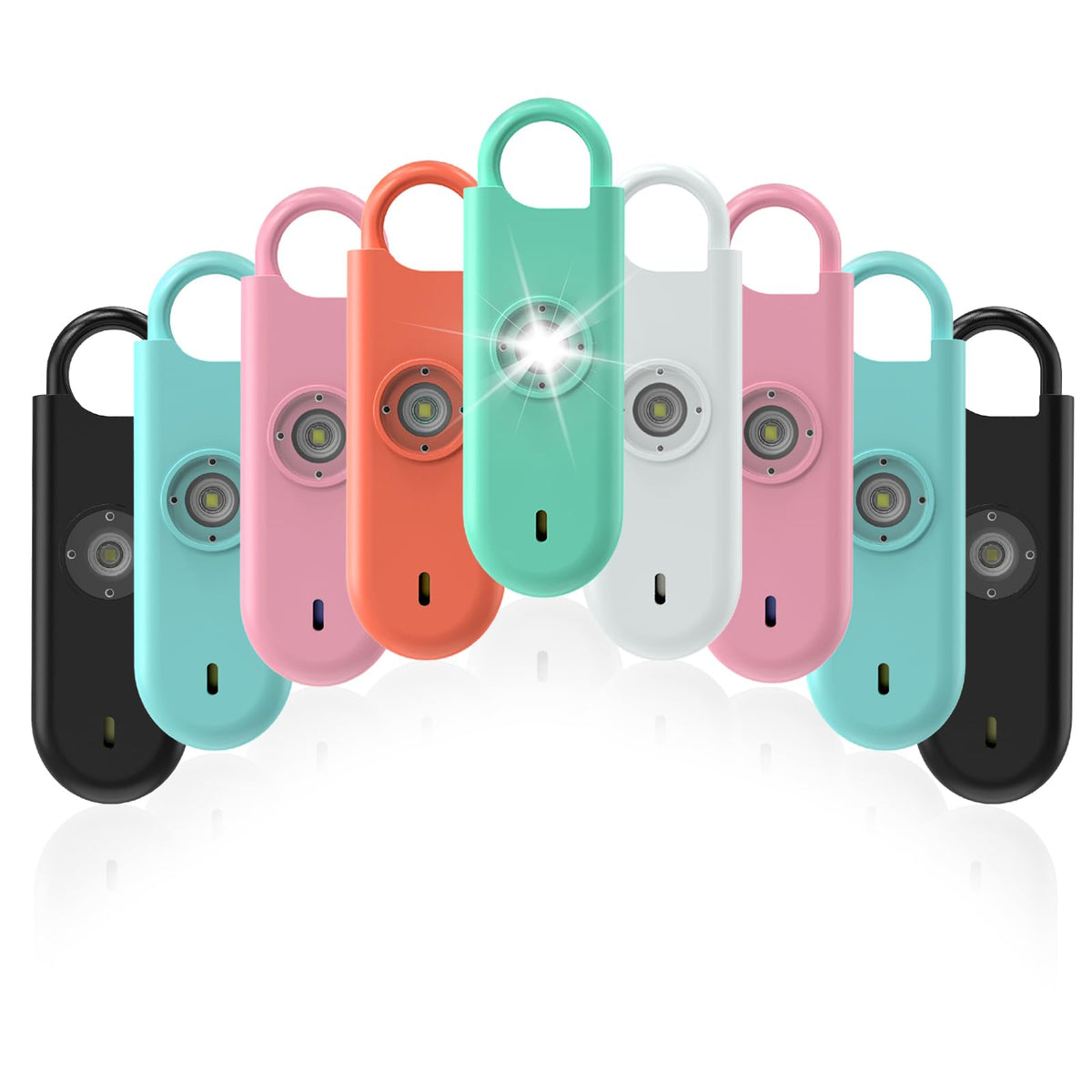 Fauxomor front packaging showing nine compact alarms and benefits