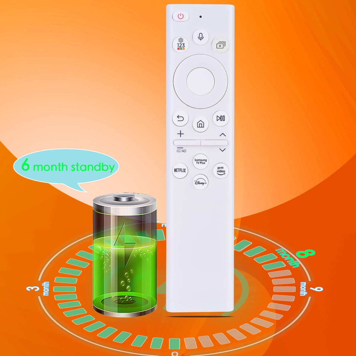 FAVLOV remote battery compartment highlights replaceable power.