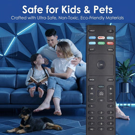 FAVLOV remote on couch showing everyday living room use