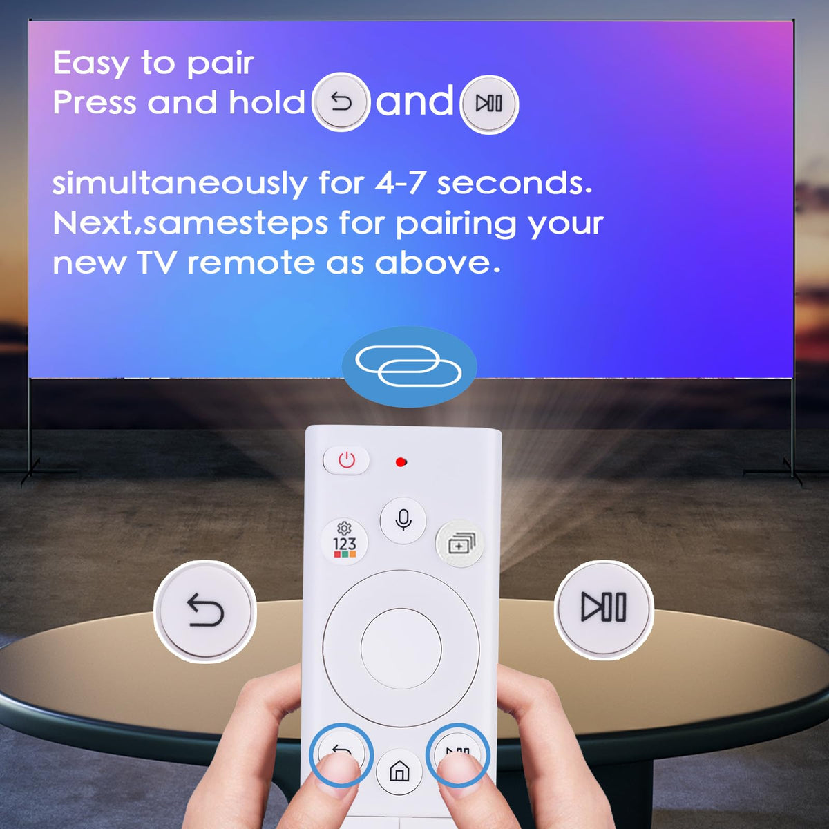 FAVLOV remote quick access buttons for Netflix, Prime Video, Hulu.