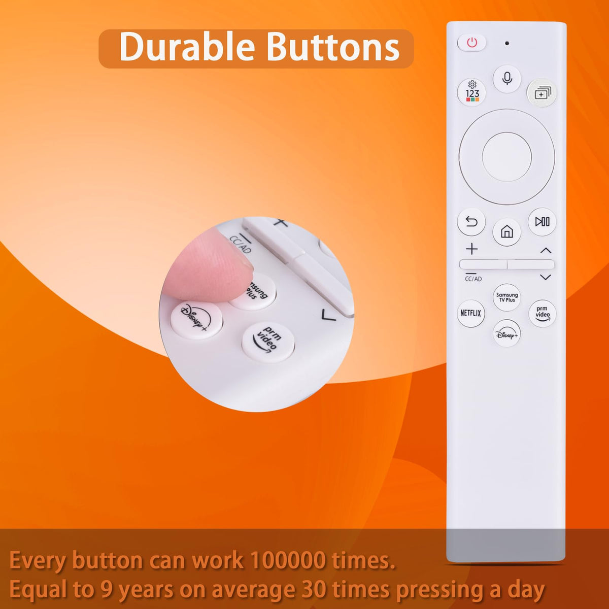 FAVLOV remote slim ergonomic design for comfortable grip.