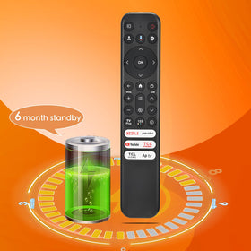 Living room setup with FAVLOV remote and TCL TV