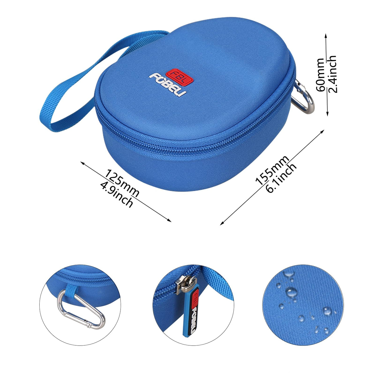 FBLFOBELI compact 6-1-by-4-9-by-2-4 inches fits travel bags