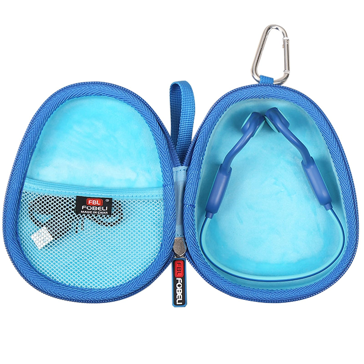 FBLFOBELI hard case blue compact design protects kids headphones during travel
