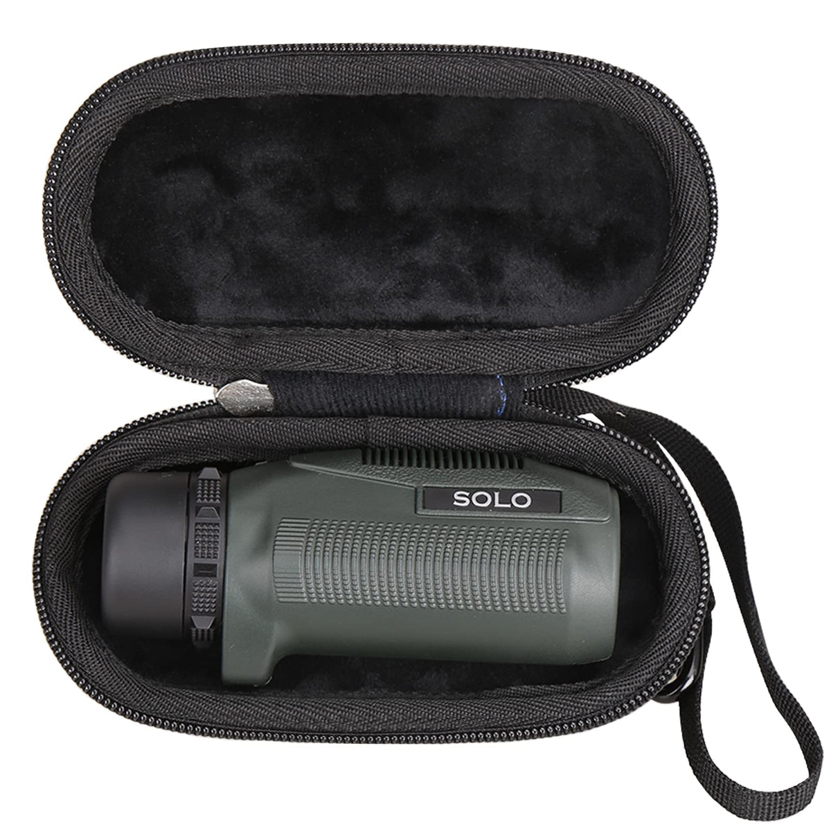 FBLFOBELI hard EVA case for Vortex Solo Monocular front view showing protective design for travel