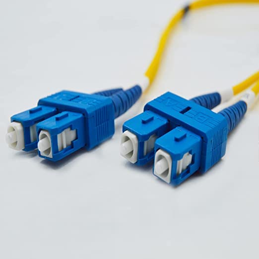 FCD FiberCablesDirect OS2 SC-SC patch cable with yellow jacket for high-speed data links