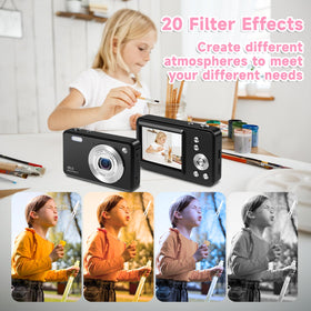 Fceoul kids camera records smooth 1080p video for family moments.