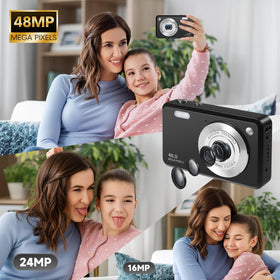 Fceoul kids camera 48MP sensor delivers sharp images during outdoor adventures.