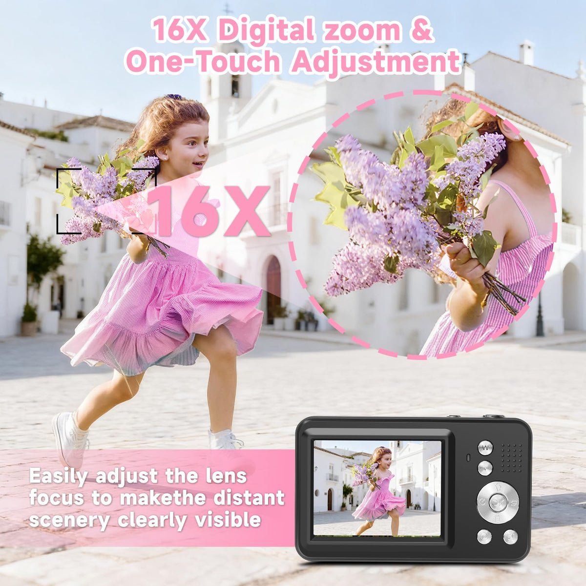 Fceoul portable kids camera fits small hands for on-the-go photography.