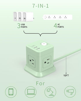 FDTEK Cube's smart IC USB charging detects devices for efficient power distribution