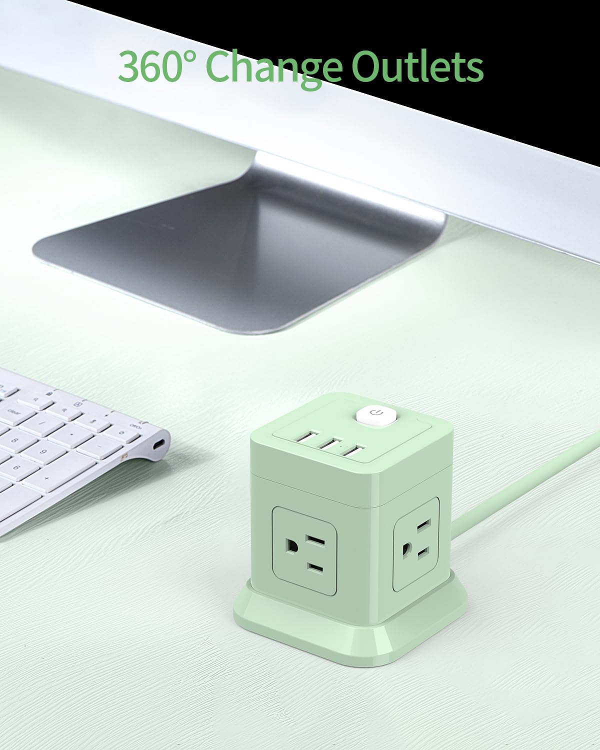 FDTEK Cube keeps desks tidy with side-by-side outlets for large adapters