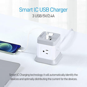 FDTEK flat plug design fits tight spaces behind furniture.