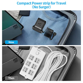 FDTEK power strip with a 5 ft cord for flexible placement