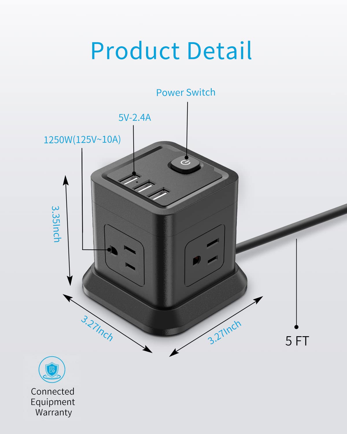 FDTEK power strip cruise ship-friendly non-surge configuration for travel