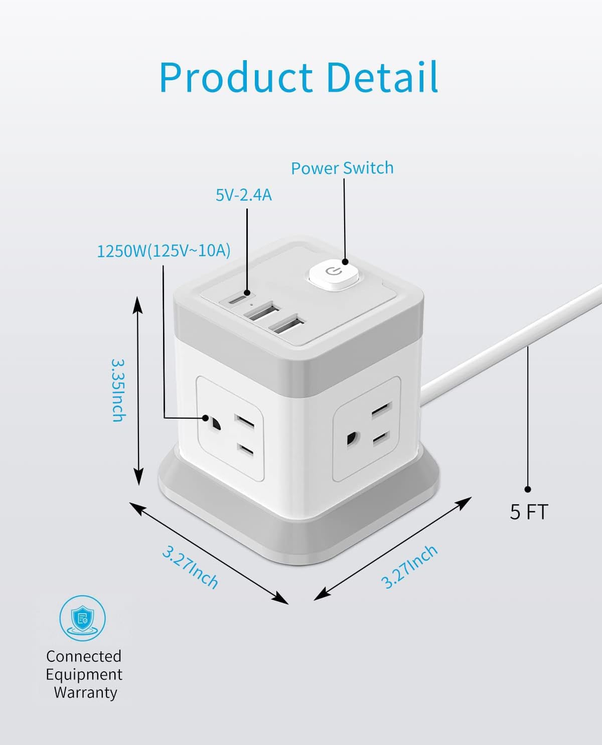 FDTEK smart IC USB charging automatically distributes power to connected devices.