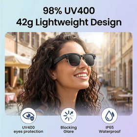 Fecoul AI Smart Camera Glasses support Bluetooth audio for music and calls