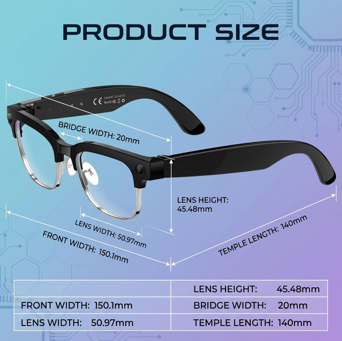 Fecoul AI Smart Camera Glasses offer lightweight, comfortable all-day wear