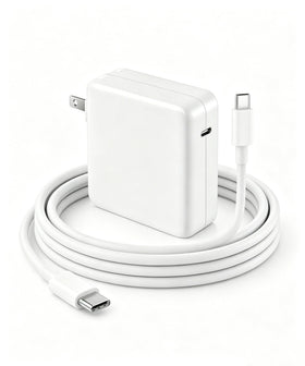 Feedyor 118W MacBook Pro charger front view, compact design for fast charging.
