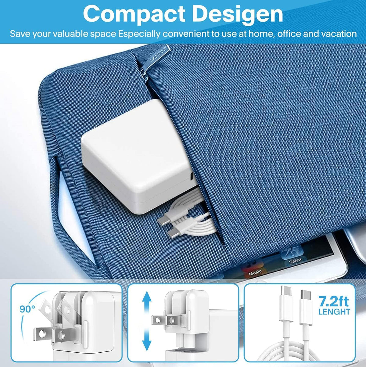 Feedyor 118W charger packaging includes quick-start guide and cable for ready use.