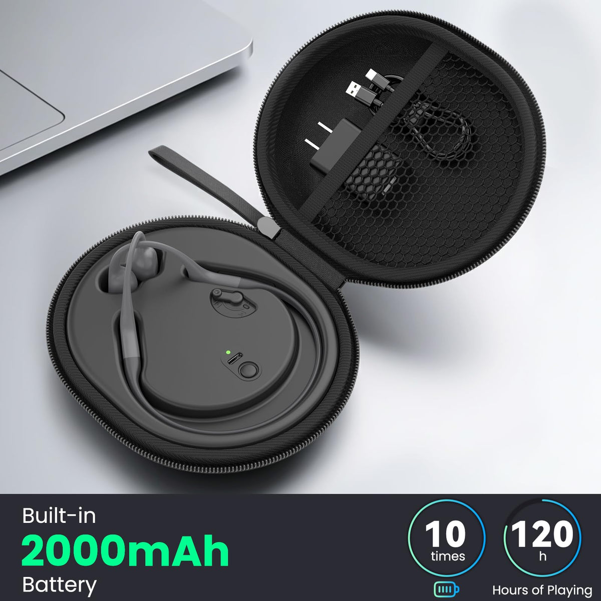FEFAIA magnetic charger stand provides quick, stable charging for Shokz headphones.