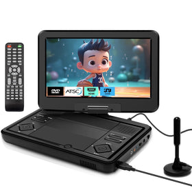 Feihe 12.5-inch portable TV/DVD front view for versatile on-the-go entertainment