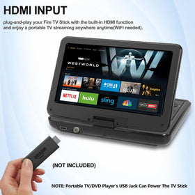Feihe portable DVD player with HD screen and 270-degree rotation for easy sharing