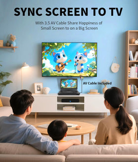 Feihe portable DVD TV HDMI connection enables external media playback.