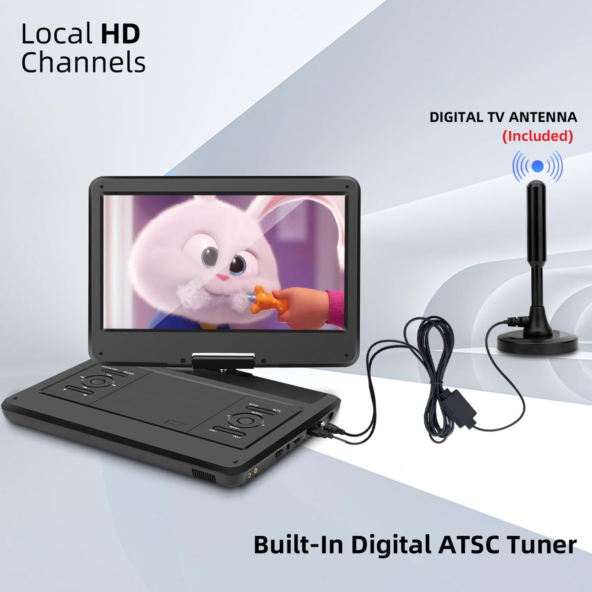 Feihe 14-inch HD swivel screen in action for family viewing