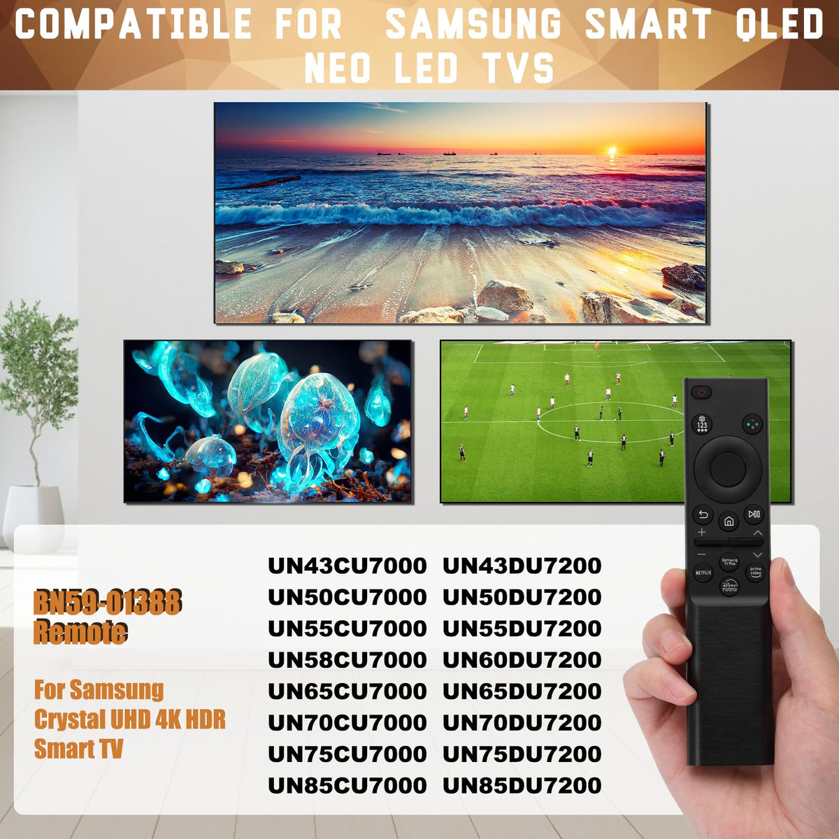Feikeer BN59-01388A remote energy-saving mode in action.