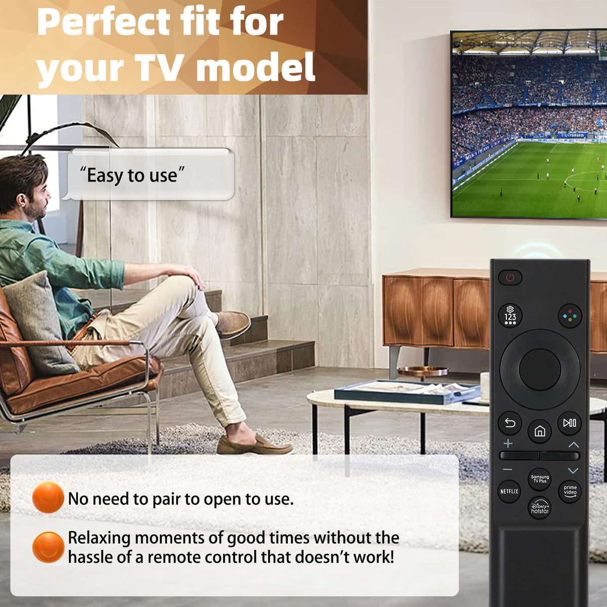 Feikeer BN59-01388A remote ready for easy TV setup.